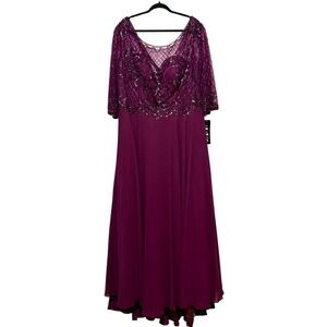 Dylan And Davids Beaded Evening Gown Womens 4XL Elegant Mother of Bride Modest
